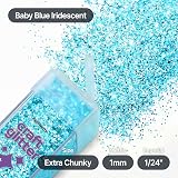 Hemway Glitter Shaker Baby Blue Iridescent 130g Extra Chunky for Crafts view 4