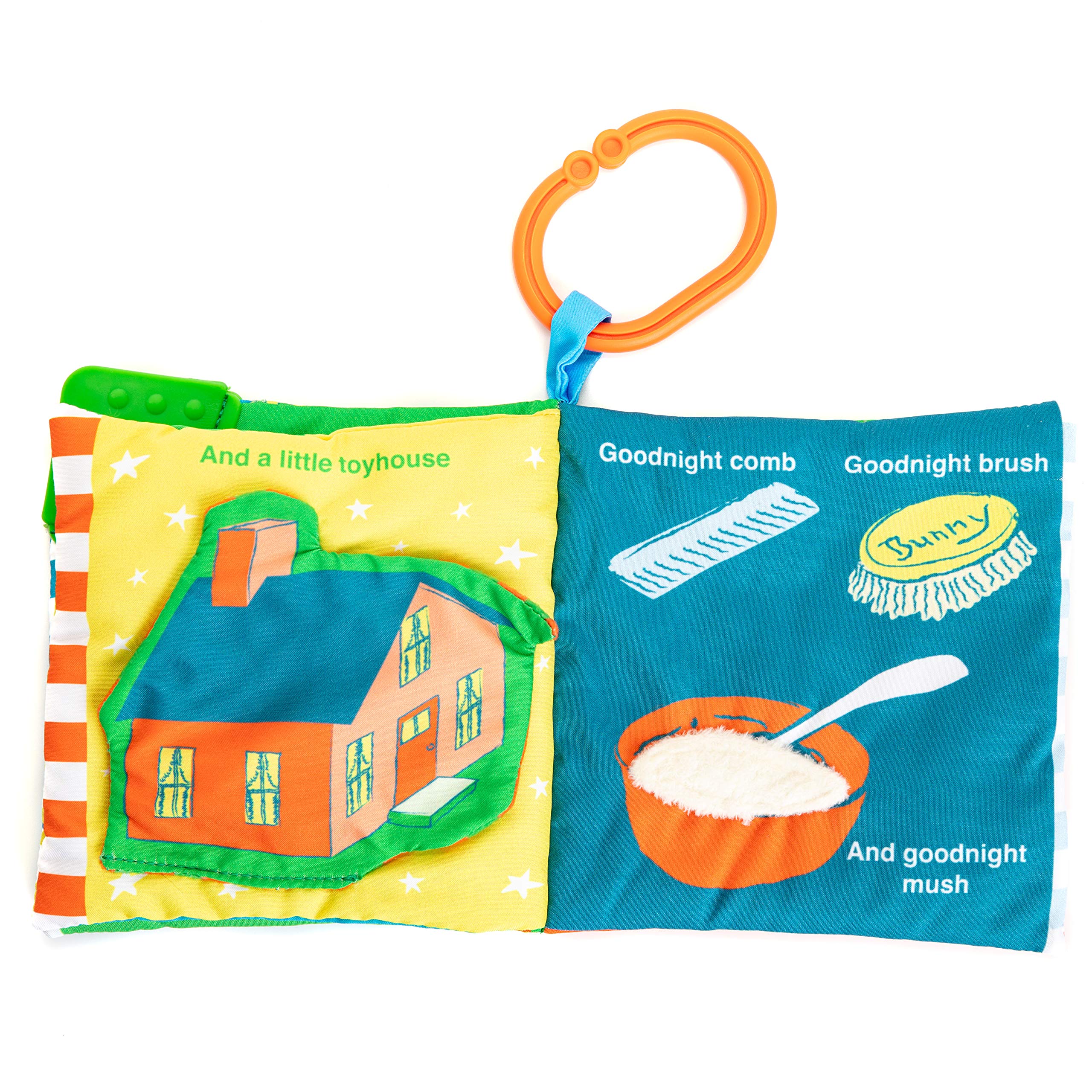 KIDS PREFERRED Goodnight Moon Soft Book with On The Go Clip, 5 Inches