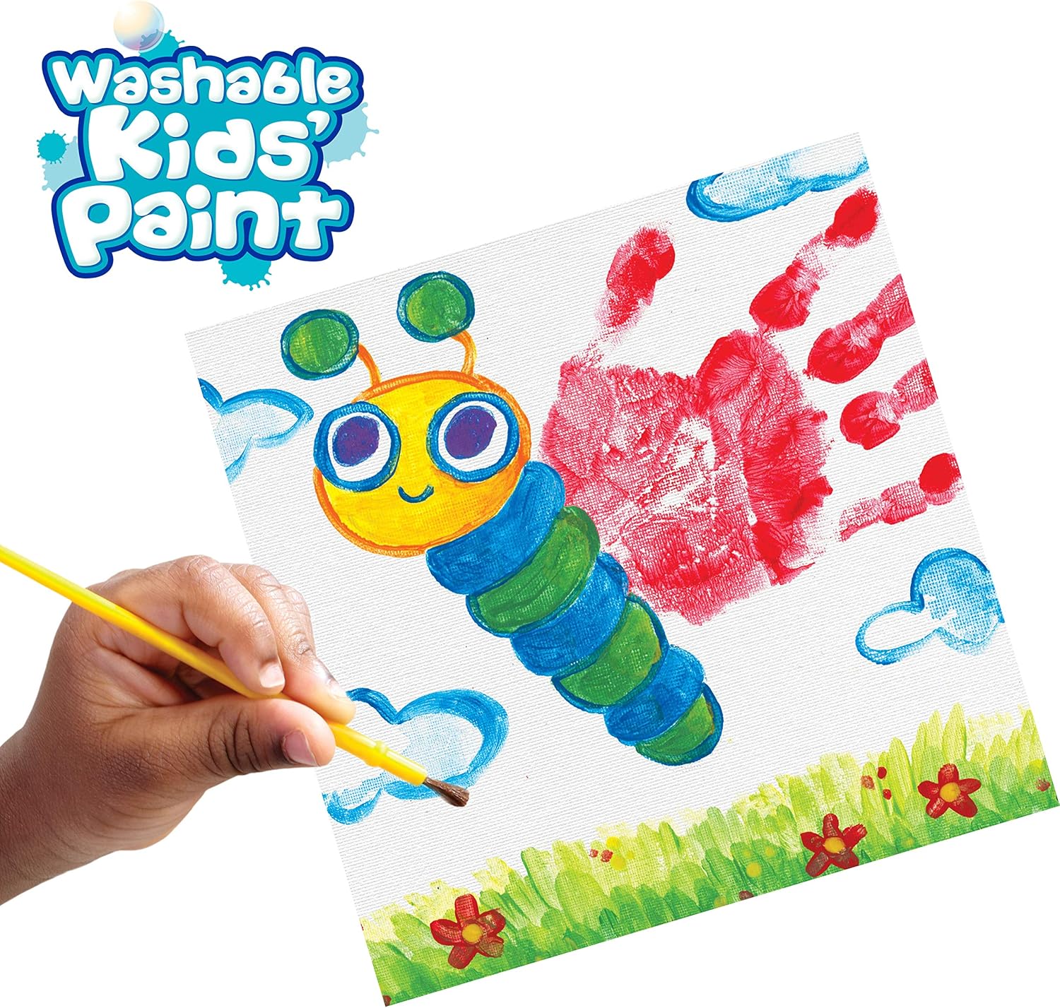 Crayola Washable Kids Paint Set & Paintbrush, Painting Supplies, 18 Count: Toys & Games