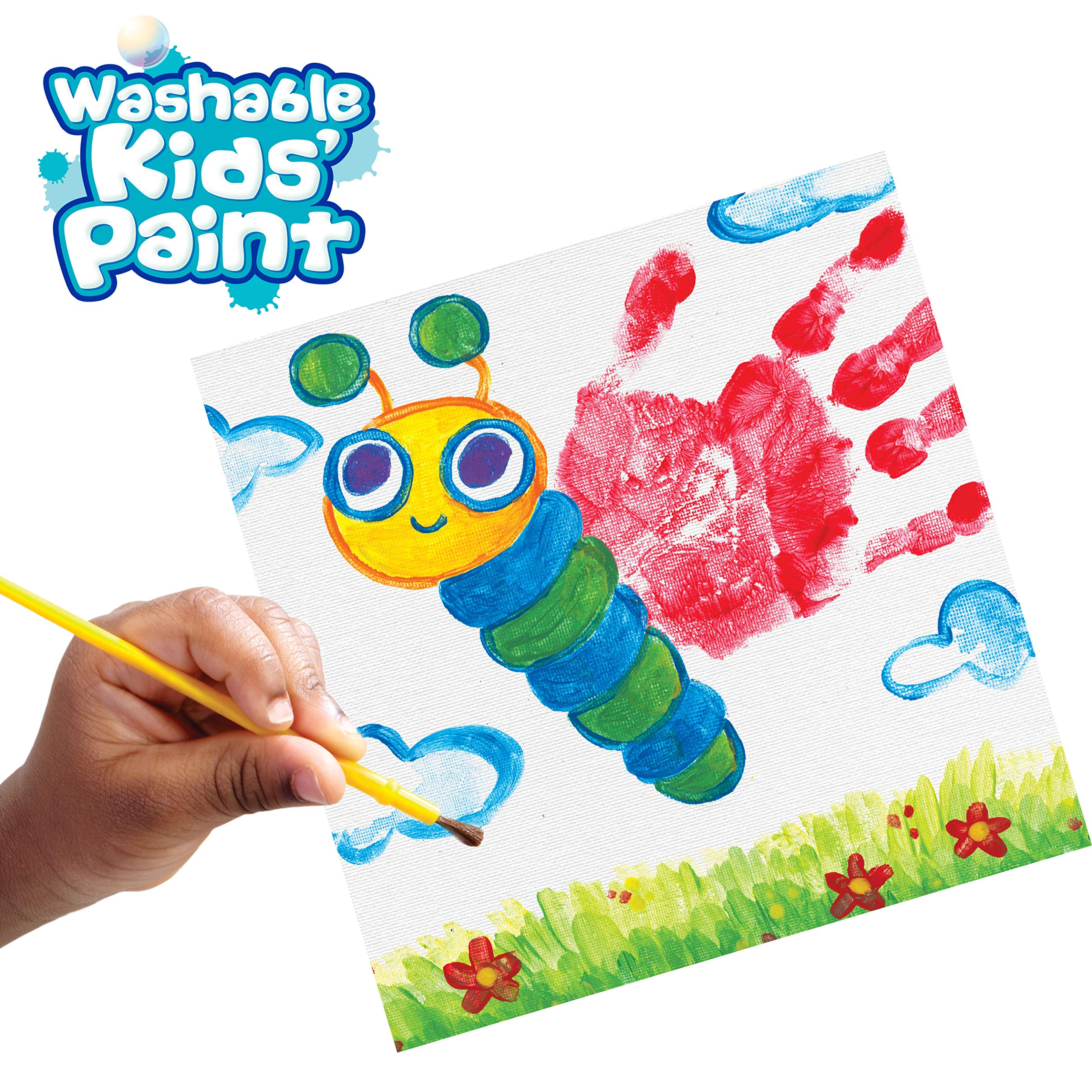 Crayola Washable Kids Paint Set & Paintbrush, Painting Supplies, 18 Count