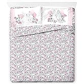 Jay Franco Kids Sheet Set with Fitted, Flat Sheets & Pillow Cover - Ultra-Soft Bedding with Pillowcase for Room Decor, Pink - Disney Princess, 4 Piece Full