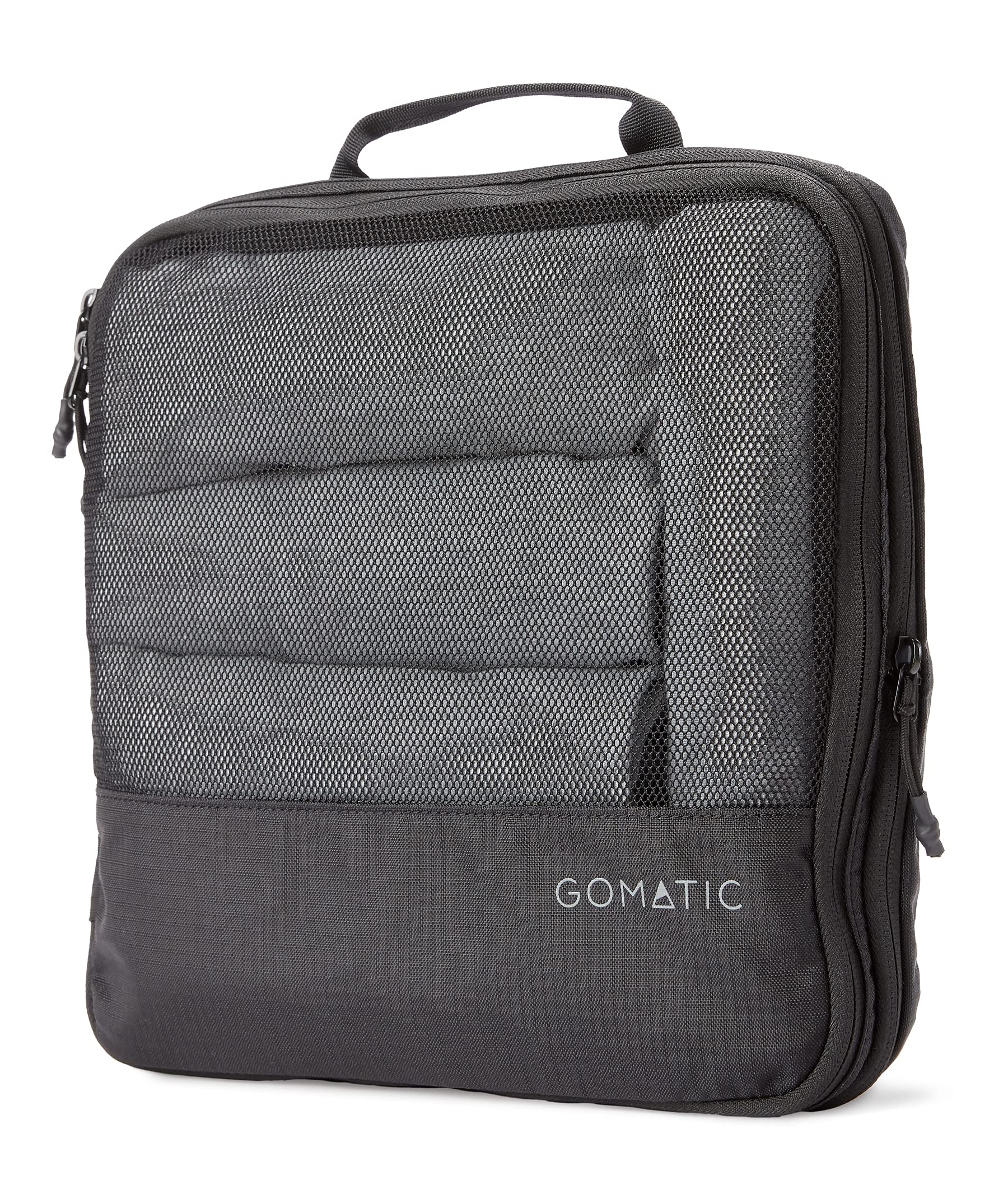 Gomatic Packing Cubes, Compression Luggage organisers for Carry-On, Suitcases, Travel Bags, Large - Black