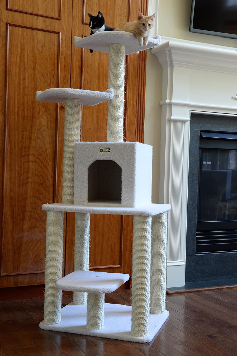 Armarkat 62-Inch Cat Tree, Model B6203, Ivory : Cat Tower : Pet Supplies