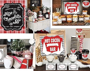 Amazon Com Hot Chocolate Cocoa Bar Party Supply Decorations And