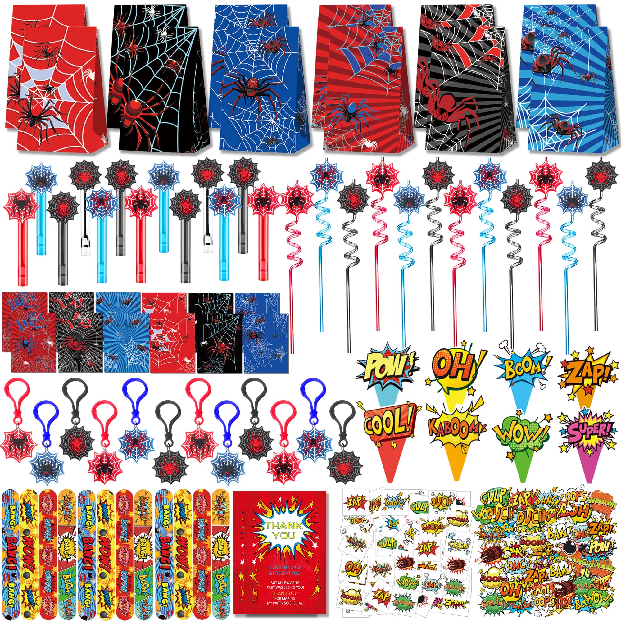 Rinfoeti 308Pcs Party Decorations Favors Supplies, Goodie Bags Fillers Stuffers for Kids Birthday Gifts