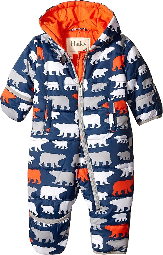 Hatley Baby Boys 024m Polar Bears Winter Puffer Snowsuit, Blue, 1824 Months Amazon.co.uk