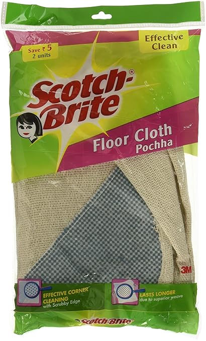 Scotch Brite Floor Cleaning Cloth Pocha Set Of 2 Pcs Pack Of 3
