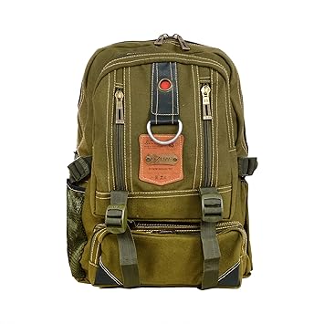 DZIRE BAGS Womens and Mens Denim Jeans Backpack (Mehndi, 45X35X20 cm)