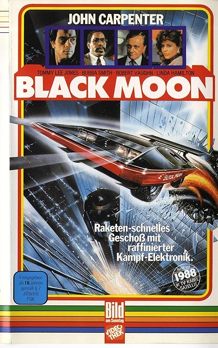 Black Moon Vhs Tommy Lee Jones Linda Hamilton Robert Vaughn Bubba Smith Lee Ving Richard Jaeckel Lalo Schifrin Harley Cokeliss Tommy Lee Jones Linda Hamilton John Carpenter Misha Suslov Douglas Curtis Michael