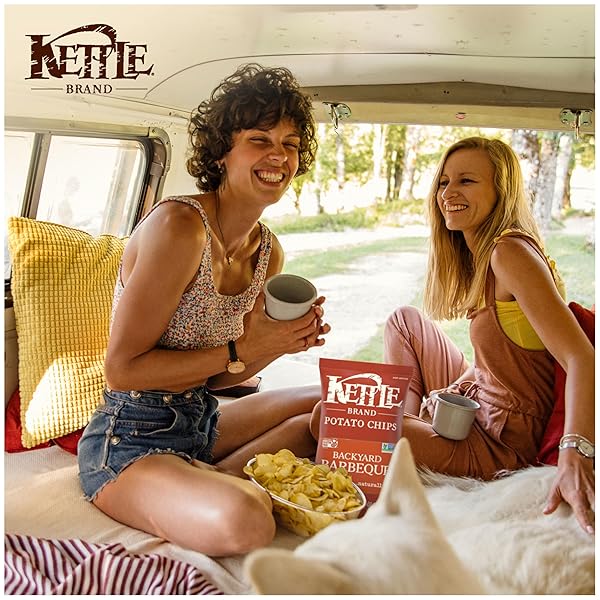 KETTLE BRAND BACKYARD BARBEQUE KETTLE POTATO CHIPS, GLUTEN-FREE, NON-GMO, 7.5 OZ BAG