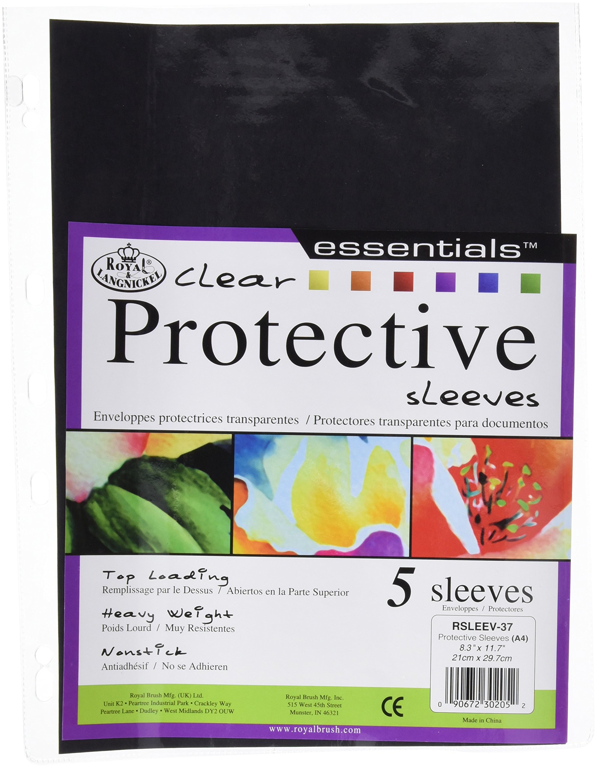 Royal & Langnickel clear portfolio display sleeves A4 size - pack of 5