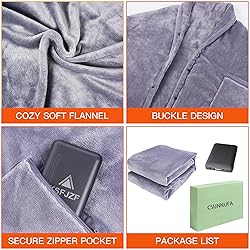 KSFJZF Heated Blanket with Power Bank, 59" x
