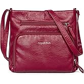 Crossbody Purses for Women Soft Vegan Leather Cross Body Handbag Lightweight Medium Shoulder Purse Travel Casual Bag