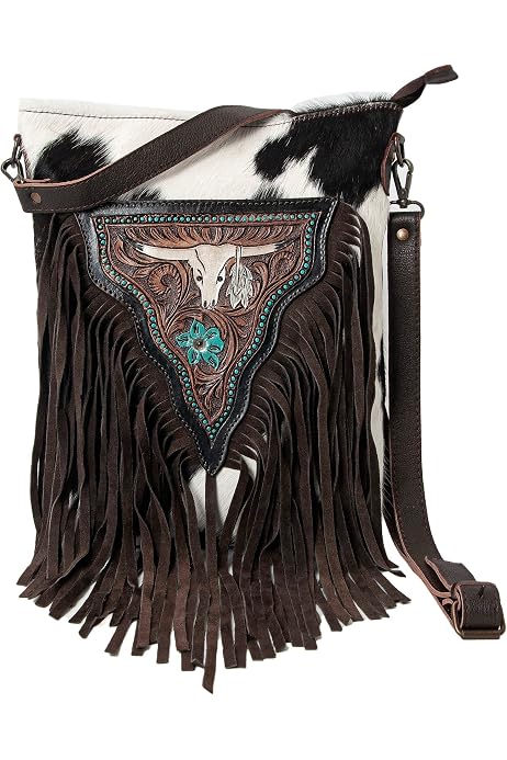 Merbaa Women's Leather Sling Bag | Cowhide Leather Crossbody Bag | Adjustable Strap Purse