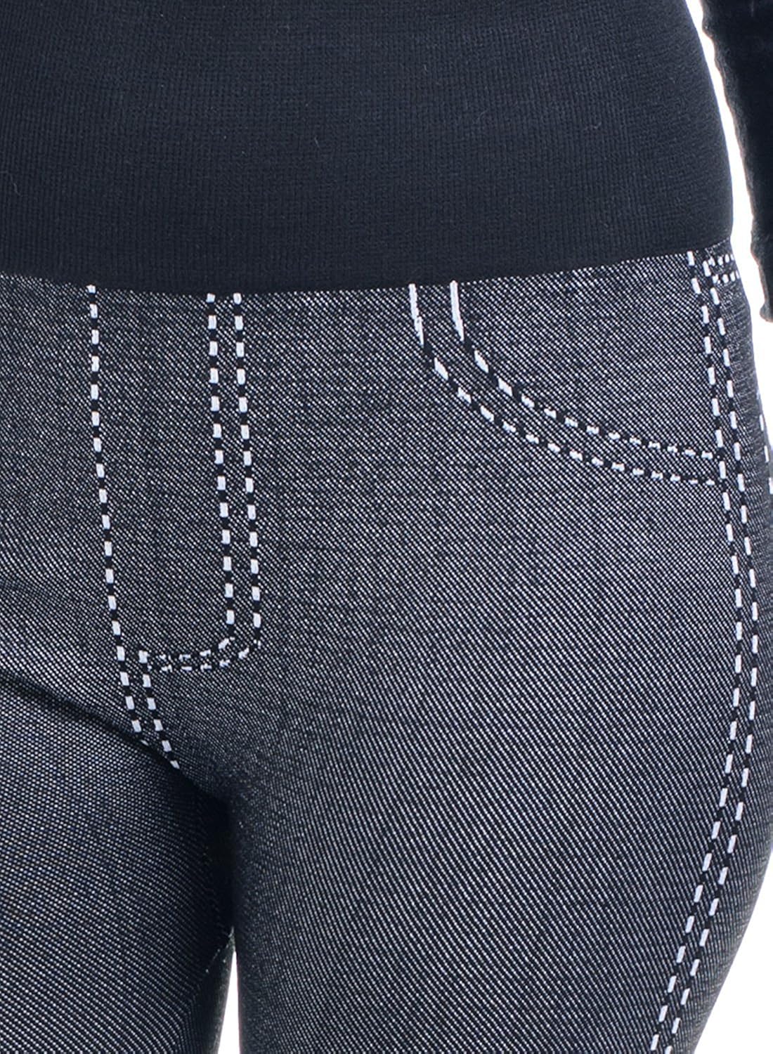 timbre women's denim printed high waist jeggings combo pack of 4