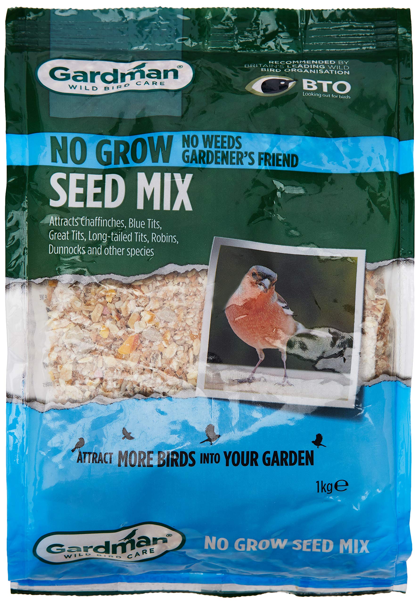 Gardman No Grow Seed Mix for Wild Birds, 1 kg