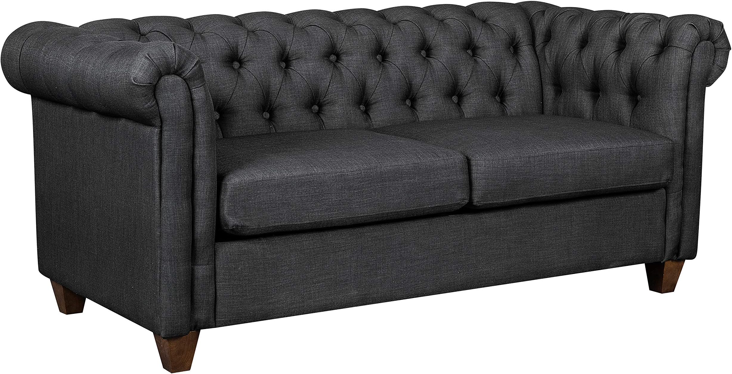 Amazon Brand – Ravenna Home Classic Chesterfield Tufted Couch Sofa, 70.87"W, Slate Grey