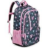 Lands' End Unisex Kids Large ClassMate Lightweight Durable Elementary School Backpack, Hot Pink