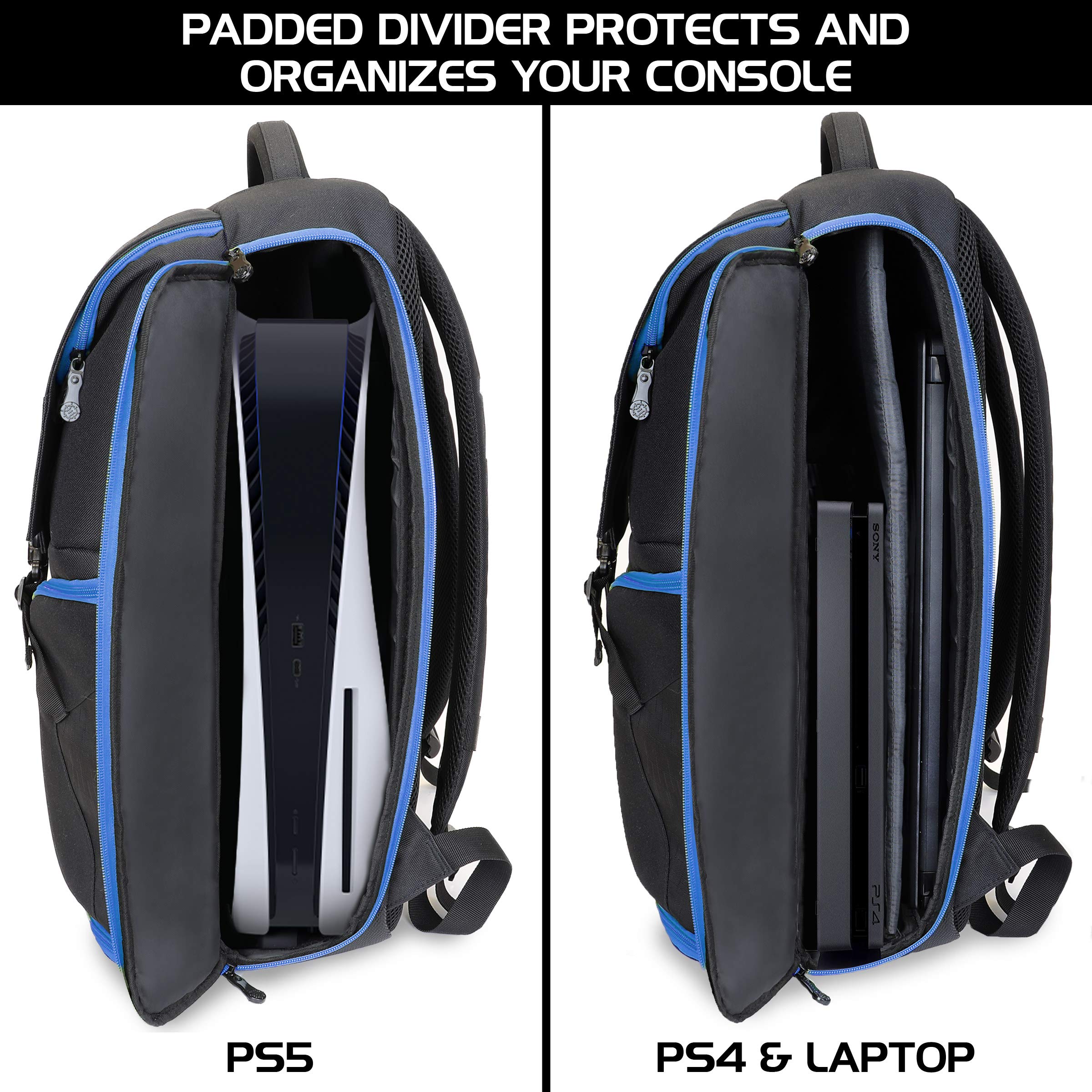 ENHANCE eSports Gear Universal Console Laptop Gaming Backpack - Compatible with PS4 Pro, Xbox One & Computers - Gear Arsenal Storage for Controllers, Headsets, Games, Mice, Keyboards & Accessories