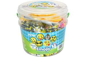 Perler Beads Emoji Bucket 8500pc, 6.5''L x 6.5''W x 6''H