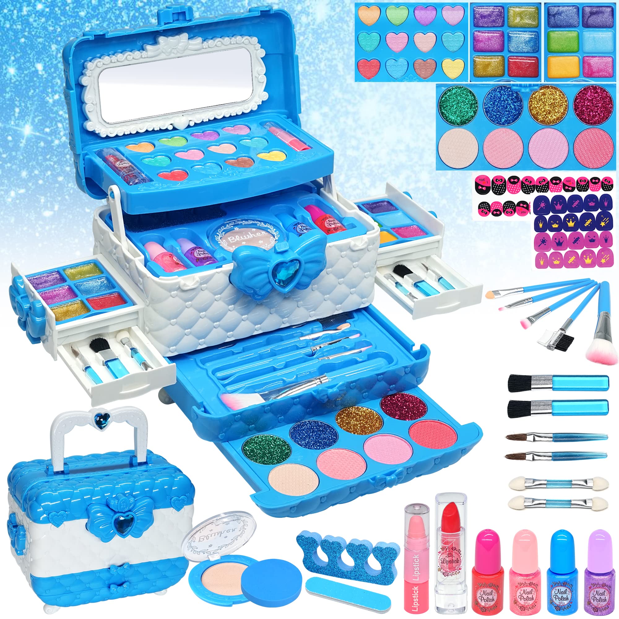 Kids Makeup Sets - Princess Beauty Toy Set for Toddlers, Girls' Safe Non-Toxic Makeup Gift for 4 to 10 Years Old - Christmas & Birthday Gift — image 1