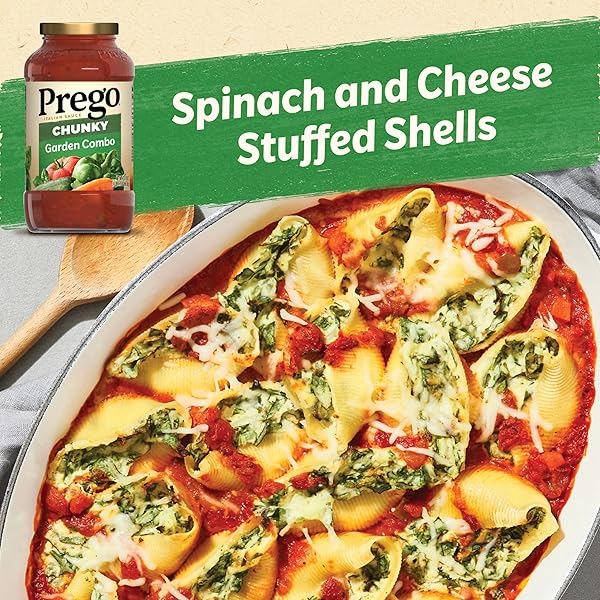 PREGO CHUNKY GARDEN COMBO PASTA SAUCE, 23.75 OZ JAR