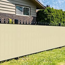 SunnyRoyal 8' x 76' Beige Privacy Fence Screen