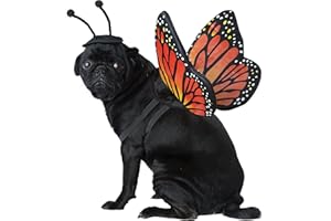 CALIFORNIA COSTUMES CALIFORNIA COSTUME COLLECTIONS Pet MONARCH BUTTERFLY Dog Costumes, Black/Orange, M Neck 14 -16 Girth 20 -24 Back 16 US