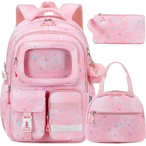Amazon.com: IHZZ Girls Backpack, Pink School Backpack for