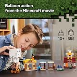 LEGO Minecraft Ghast Balloon Village Attack 21273 with Steve House Minifigs view 2