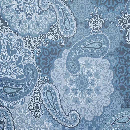 paisley denim fabric