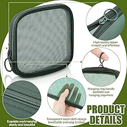Weewooday 4 Pcs Mesh Makeup Bag Mesh Cosmetic Bag
