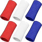 WILLBOND 6 Inch Wrist Sweat Bands for Men Women Tennis Elastic Athletic Long Sweatband Wrist Absorbent for Basketball Tennis Running Outdoor Activity