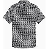 Armani Exchange Mens Short Sleeve Poplin Slim Button Down Shirt