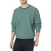 HUGO Men's Repeat Logo Neck Cotton Sweater