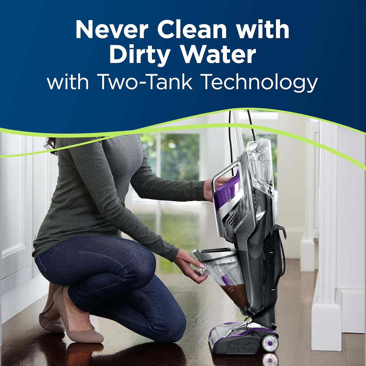 BISSELL Crosswave Pet Pro All in One Wet Dry Vacuum Cleaner and Mop for Hard Floors and Area Rugs, 2306A: Home & Kitchen