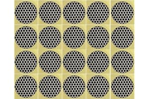 JHZABPO Match Striker Paper with Adhesive, Black Honeycomb Striker Paper, Adhesive Backed Striker Paper 24mm Round