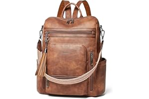 Shrrie Vegan Leather Laptop Backpack for Women 15.6 inch Work Backpack Fashion Travel Backpack Purse for Travel College Work