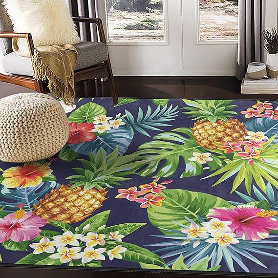 ALAZA Tropical Summer Flower Pineapple Palm Tree Leaves