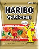 Haribo Gummi Candy, Original Gold-Bears, 5-Ounce Bags (Pack of 12)