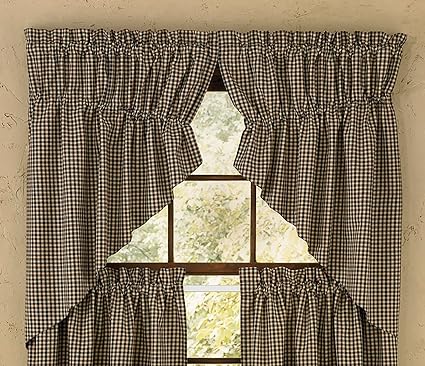 Park Designs Fed Star Lined Gathered Swag, 72 x 36