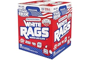 Sellars 58202 ToolBox White Rags Box, 10" x 12" (6 Boxes of 200 Sheets)