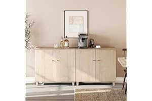 WAMPAT 2-in-1 Sideboard Buffet Cabinet, 70.8" Modern Storage Cabinet with Shelves&Doors, Wooden Coffee Bar Accent Cabinet Kit