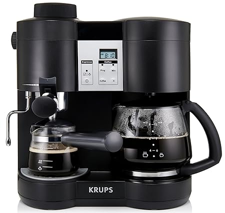 Krups Xp1600 Coffee Maker And Espresso Machine Combination Black Amazon In Health Personal Care