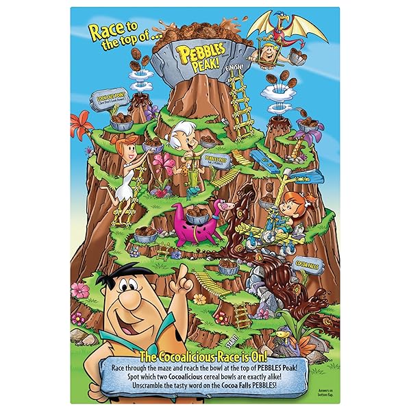 COCOA PEBBLES CEREAL, CHOCOLATEY KIDS BREAKFAST, GLUTEN FREE RICE CRUNCH, 23 OZ BOX