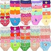 ToBeInStyle Girls' Pack of 6 Random Assorted Print Cotton Bikini Panties