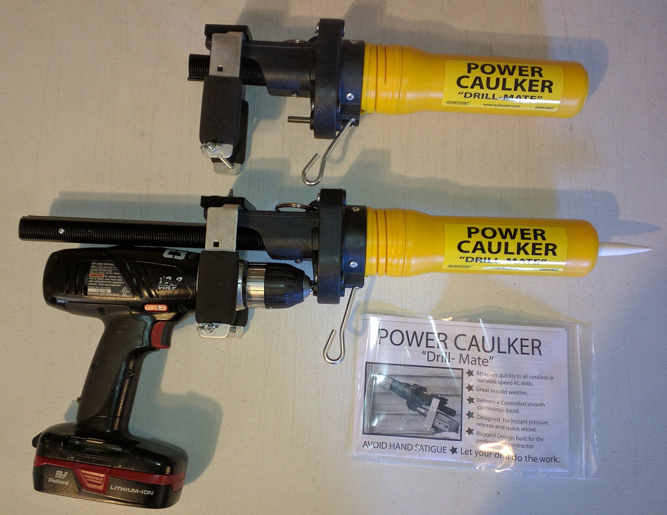QuikPoint Power Caulker for 10 oz cartridge (Drill not included)