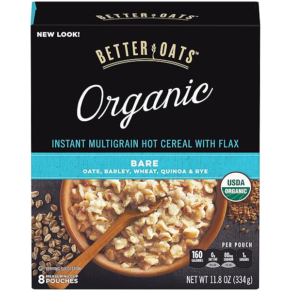 BETTER OATS ORGANIC BARE INSTANT MULTIGRAIN HOT CEREAL...