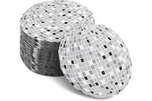 Colarr 100 Pcs Disco Ball Napkins Disposable Cocktail Party Beverage Napkin for 70s 80s 90s Birthday Bachelorette Wedding Party Decoration Supplies,2 Ply,5 x 5 Inches(Disco Style)
