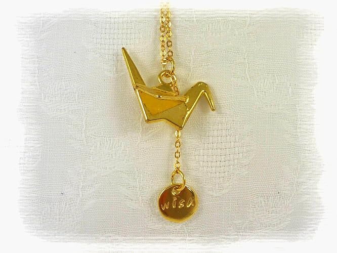 Origami Kranich Wunsch Kette Amazonde Handmade